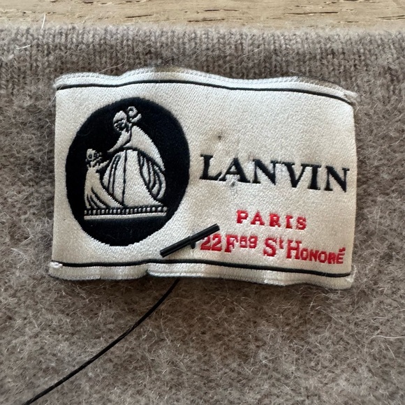 Lanvin Cashmere v neck sweater beige - Picture 4 of 6